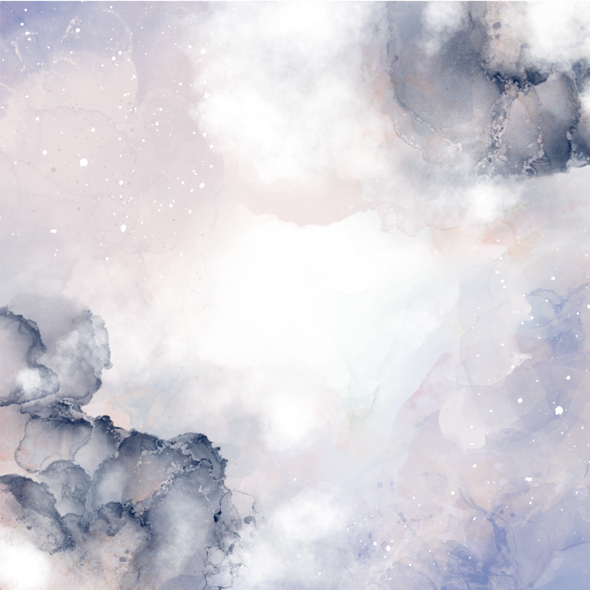 Purple and Pink Galaxy Ink Painting
